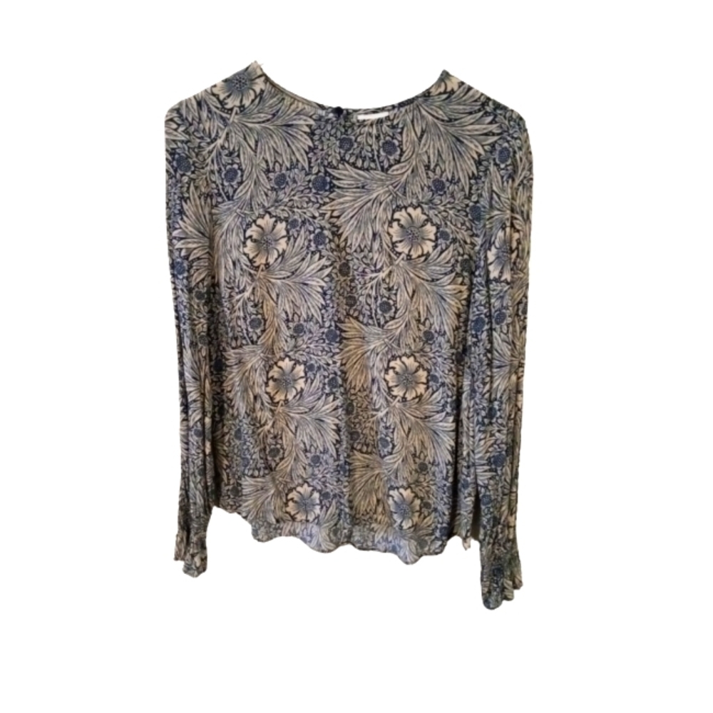 BoHo Floral Paisley Peasant Poet Sleeved Tunic William Morris- H&M Collab. Sz4